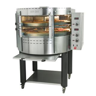 Φούρνος ηλεκτρικός πίτσας με περιστρεφόμενες πλάκες & βάση 20 (128x109)