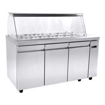 Ψυγείο-Βιτρίνα σαλατών χωρίς ψυκτικό μηχάνημα 150x70