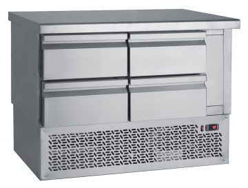 Ψυγείο Πάγκος Συντήρηση Με 4 Συρτάρια GN Και Μηχανή Κάτω 110X85