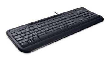 Microsoft Wired 600 keyboard USB Greek Black