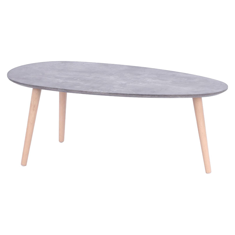Τραπέζι σαλονιού HAMILTON χρώμα γκρι cement-φυσικό 89x48x33εκ