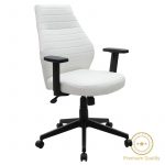 Καρέκλα γραφείου διευθυντή Benno με pu χρώμα λευκό