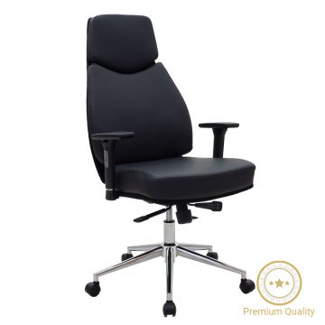 Καρέκλα γραφείου διευθυντή Sandy Premium με PU χρώμα μαύρο