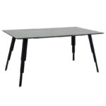 Τραπέζι Lifo MDF ανθρακί cement-μαύρο 160x90x75εκ
