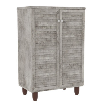 Παπουτσοθήκη-ντουλάπι SANTO 10 ζεύγων χρώμα antique ανθρακί 60x34.5x91.5εκ