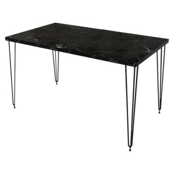 Τραπέζι Bruce μαύρο μαρμάρου 104x60x74εκ