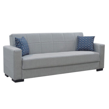 Kαναπές κρεβάτι Vox 3θέσιος ύφασμα γκρι 212x77x80εκ