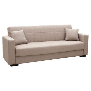 Kαναπές κρεβάτι Vox 3θέσιος ύφασμα μπεζ 212x77x80εκ