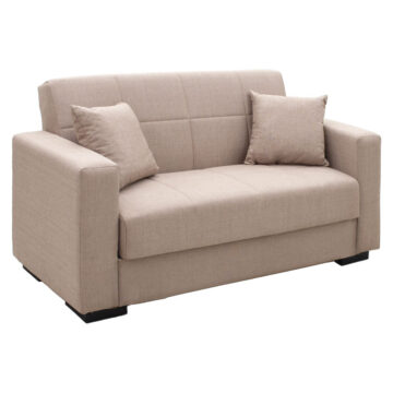 Kαναπές κρεβάτι Vox 2θέσιος ύφασμα μπεζ 148x77x80εκ