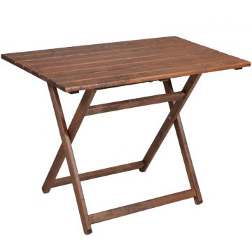 Τραπέζι Retto μασίφ ξύλο οξιάς καρυδί εμποτισμού 80x60x72εκ