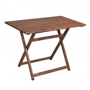 Τραπέζι Retto μασίφ ξύλο οξιάς καρυδί εμποτισμού 100x60x71εκ