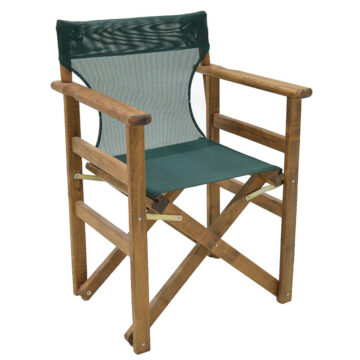 Καρέκλα-πολυθρόνα σκηνοθέτη Retto μασίφ ξύλο οξιάς καρυδί-πανί κυπαρισσί