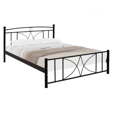 Κρεβάτι διπλό Billy μεταλλικό χρώμα μαύρο gloss 150x200εκ