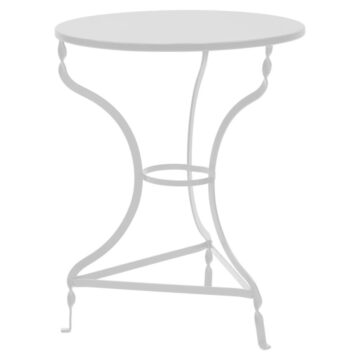 Τραπέζι Noah μεταλλικό λευκό Φ58x72εκ