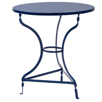Τραπέζι Noah μεταλλικό μπλε Φ70x72εκ
