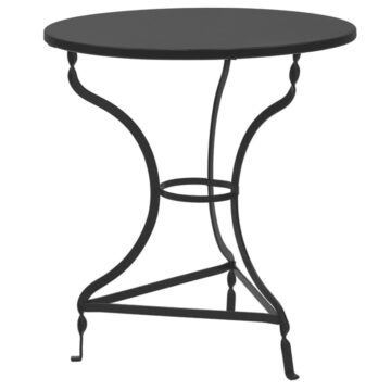 Τραπέζι Noah μεταλλικό μαύρο Φ70x72εκ