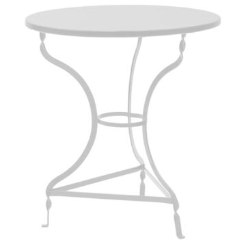 Τραπέζι Noah μεταλλικό λευκό Φ70x72εκ