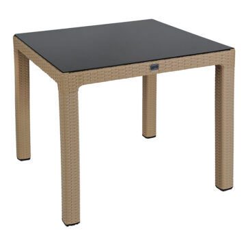 Τραπέζι Explore με UV protection PP cappucino 90x90x73.5εκ
