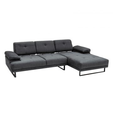 Γωνιακός καναπές με αριστερή γωνία PWF-0586 ύφασμα ανθρακί 314x174x83εκ