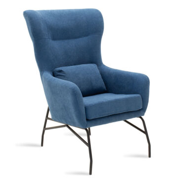 Πολυθρόνα - μπερζέρα Rimbo με ύφασμα μπλε 66x81x102εκ