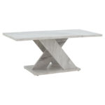 Τραπέζι σαλονιού Solange χρώμα λευκό μαρμάρου 110x55x47.5εκ
