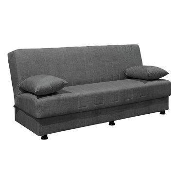 Kαναπές κρεβάτι Romina 3θέσιος ύφασμα ανθρακί 190x90x80εκ