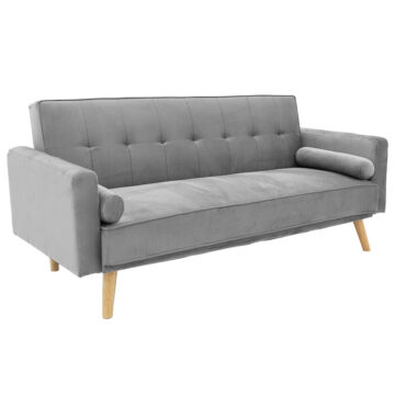 Καναπές-κρεβάτι Success 3θέσιος βελούδο γκρι 190x80x84εκ