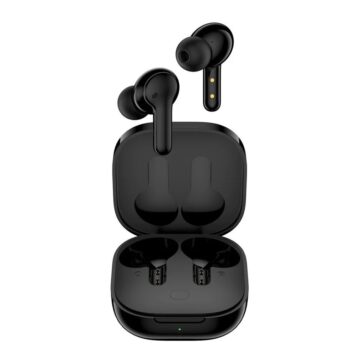 QCY T13 TWS Black Dual Driver 4-mic noise cancel. True Wireless Earbuds - Quick Charge 380mAh