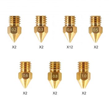 CREALITY MK8 Nozzles Kit (24 pcs) 0.2mm*2