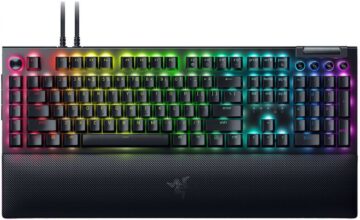 Razer BLACKWIDOW V4 PRO - Gaming Mechanical RGB Keyboard -  Yellow Silent Switches - Macros
