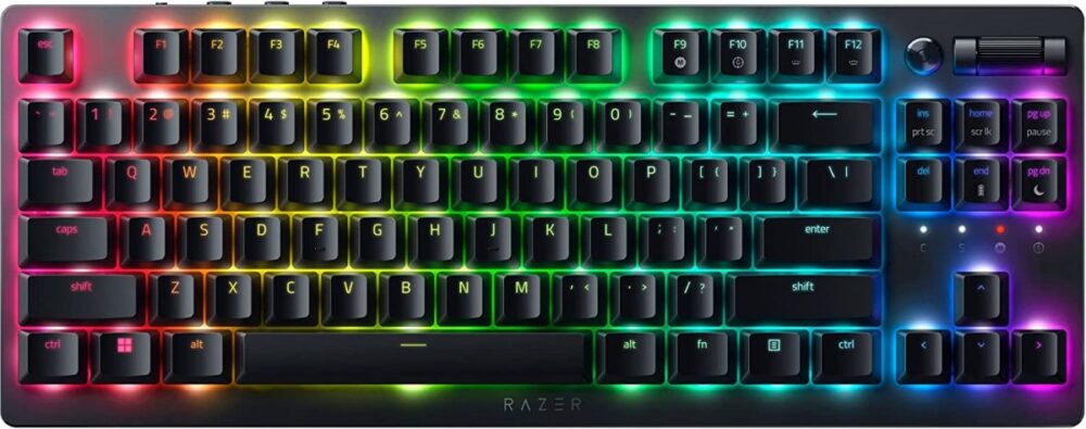 Razer DEATHSTALKER V2 PRO TKL - Wireless - Low Profile - Linear Red - Optical Switches - RGB