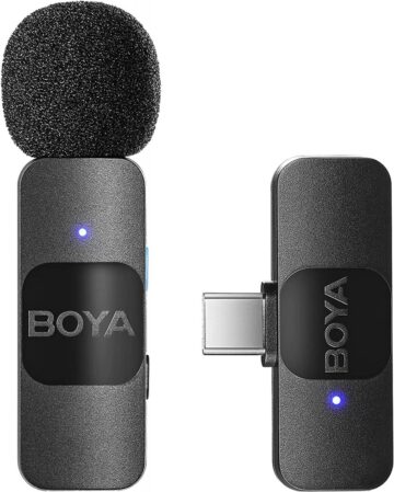 BOYA BY-V10 Wireless Lavalier Microphone for Android Mini Lapel USB-C connection