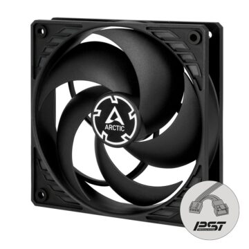 ARCTIC P12 PWM PST CO – 120mm Pressure optimized case fan | PWM Controlled speed with PST