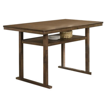 Τραπέζι μπαρ Tenor φυσικό ξύλο rubberwood-ΜDF καρυδί 150x90x91.5εκ
