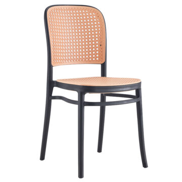 Καρέκλα Juniper με UV protection PP μαύρο-μπεζ 51x40.5x86.5εκ.