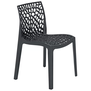 Καρέκλα Hush με UV protection PP μαύρο 50.5x54x79.5εκ.