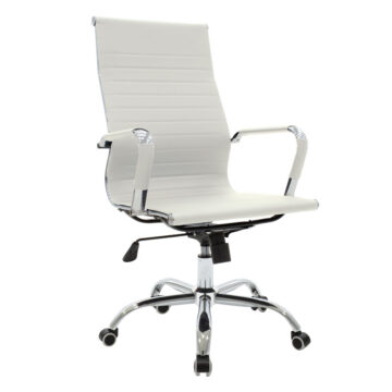 Καρέκλα γραφείου διευθυντή Valter λευκό pu 55.5x58x108εκ