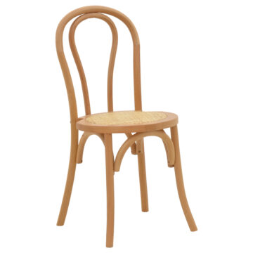 Καρέκλα Azhel φυσικό ξύλο οξιάς-έδρα φυσικό rattan 41x50x89εκ