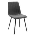 Καρέκλα Noor ανθρακί ύφασμα-πόδι μαύρο μέταλλο 44x55x86εκ