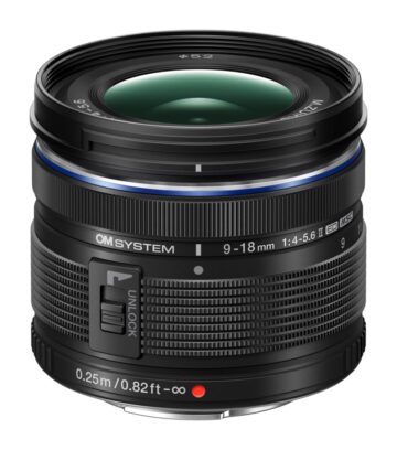 Olympus OM System 9-18mm 1:F4-5.6 BLACK (EZ-M0918) Lense Micro FT