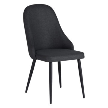 Καρέκλα Remis ανθρακί ύφασμα-πόδι μαύρο μέταλλο 49x61x91εκ