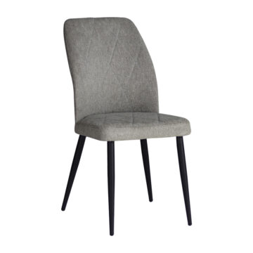 Καρέκλα Vika γκρι ύφασμα-πόδι μαύρο μέταλλο 48x58x90εκ