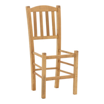 Καρέκλα καφενείου Damnir μασίφ ξύλο οξιάς λούστρο καρυδί 41x42x92εκ