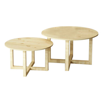 Τραπέζι σαλονιού Darko σετ 2 τεμαχίων φυσικό ξύλο