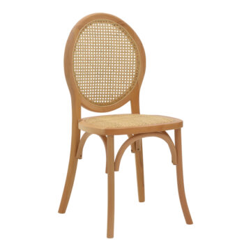 Καρέκλα Camil φυσικό ξύλο οξιάς-φυσικό rattan 45x50x94εκ