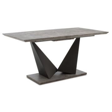Τραπέζι Gordon επεκτεινόμενο γκρι cement μελαμίνης- πόδι μαύρο μέταλλο 160-200x90x75εκ