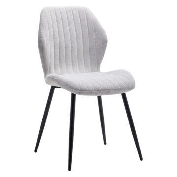 Καρέκλα Fersity ύφασμα λευκό-πόδι μέταλλο μαύρο 48x56.5x85.5εκ