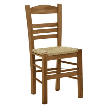 Καρέκλα καφενείου με ψάθα Ronson-Charchie καρυδί ξύλο 42x40x89εκ