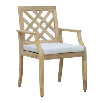 Καρέκλα Bolen μασίφ ξύλο ακακίας-μπεζ ύφασμα 59x63.2x89.9εκ