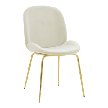 Καρέκλα Maley ιβαουάρ βελούδο-πόδι χρυσό μέταλλο 47x60x90εκ